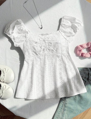 Bluza Shein Kids, alb