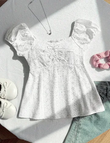 Bluza Shein Kids, alb