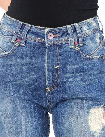 Pantaloni trei sferturi Bershka, albastru