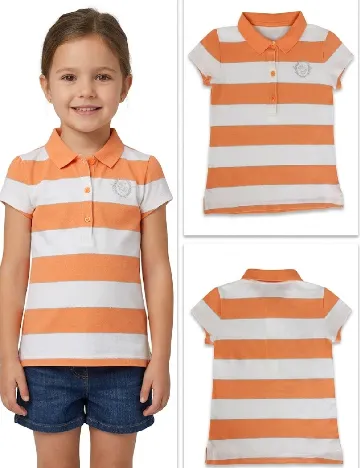 Tricou Zara, portocaliu/alb