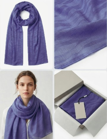 Esarfa Bershka, albastru