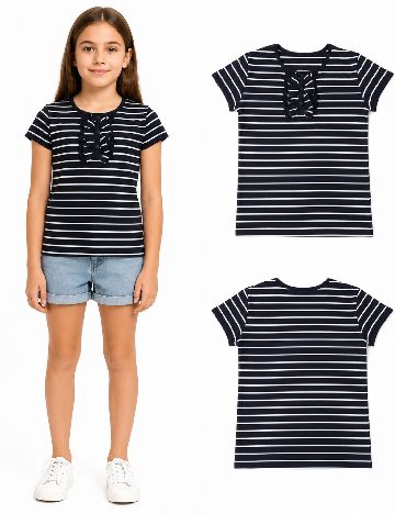Tricou Zara, negru/alb