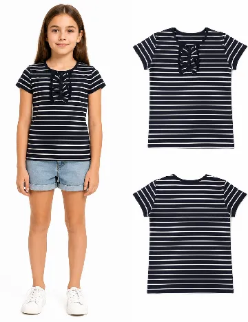 Tricou Zara, negru/alb