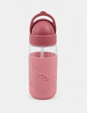 Sticla cu pai Alvar Baby, roz