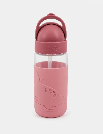 Sticla cu pai Alvar Baby, roz