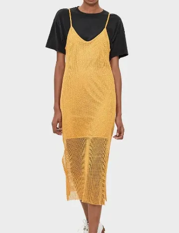 Rochie medie Bershka, galben
