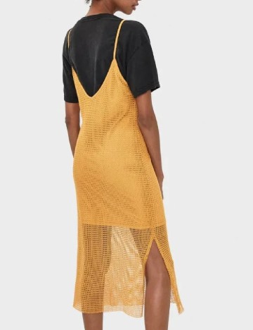 Rochie medie Bershka, galben