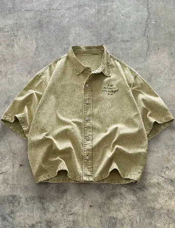 Camasa SHEIN Plus Size Men, verde