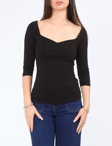 Bluza Bershka, negru
