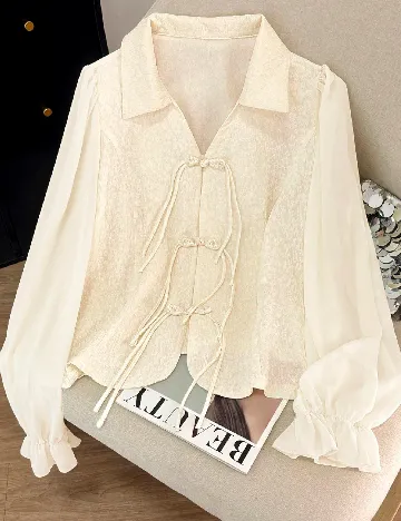 Bluza SHEIN CURVE, ecru