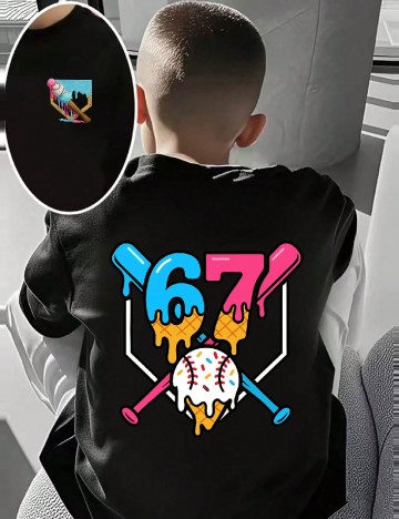 Tricou Shein Kids, negru