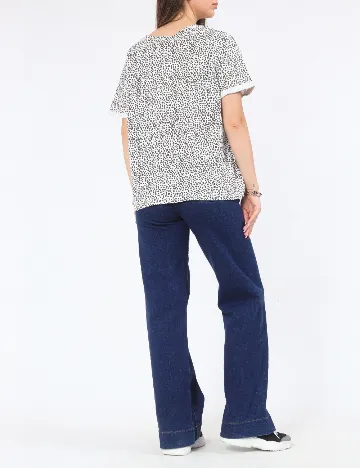 Tricou Oversize Zara, alb/negru