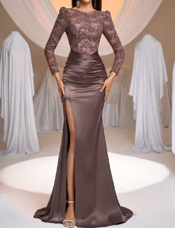 Rochie lunga SHEIN, roz pudra inchis