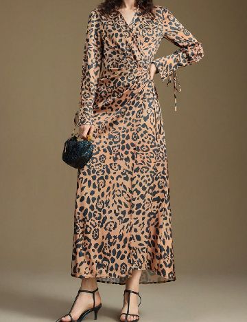 Rochie lunga Ontre, animal print