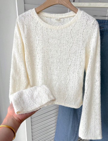 Bluza Shein Kids, ecru
