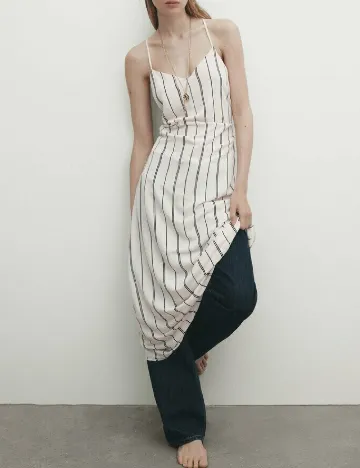 Rochie lunga Massimo Dutti, bej