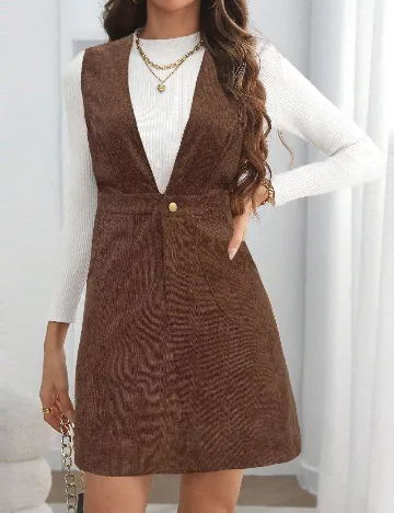 Rochie scurta SHEIN, maro