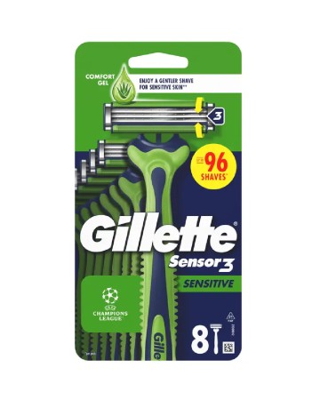 Set aparate de ras 8 bucati Gillette, mix culori