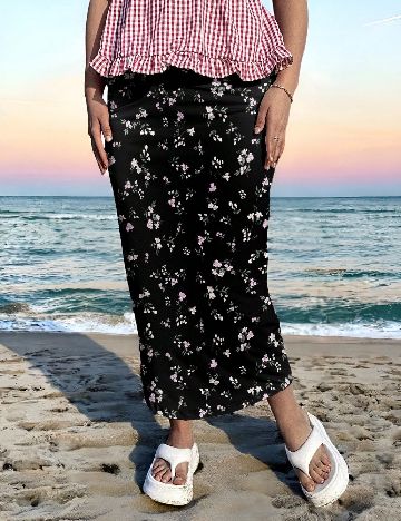 Fusta SHEIN CURVE, negru