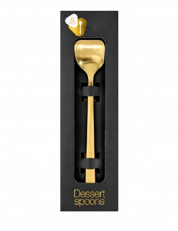 Set lingurite pentru desert 6 bucati ACTION, auriu