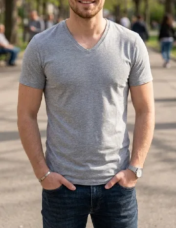 Tricou Bershka, gri