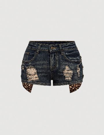 Pantaloni scurti SHEIN, bleumarin