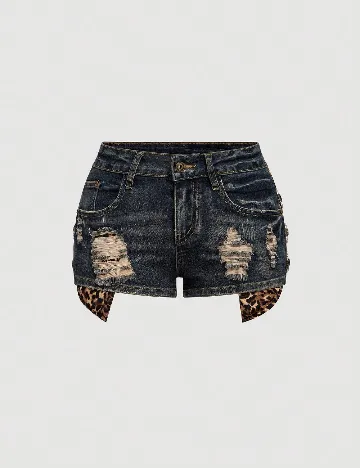 Pantaloni scurti SHEIN, bleumarin