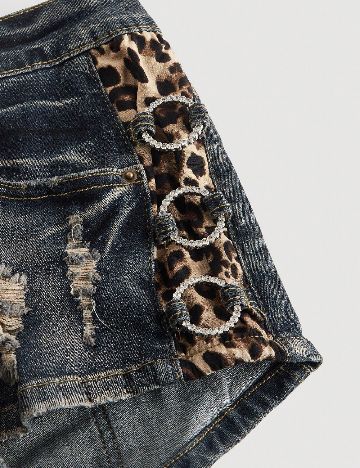 Pantaloni scurti SHEIN, bleumarin