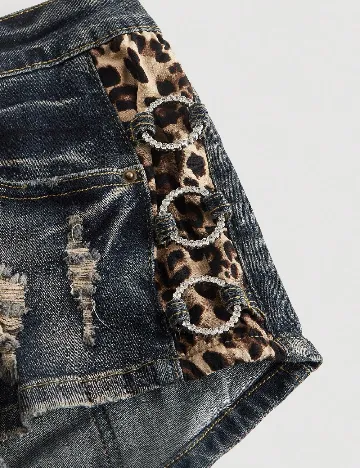 Pantaloni scurti SHEIN, bleumarin