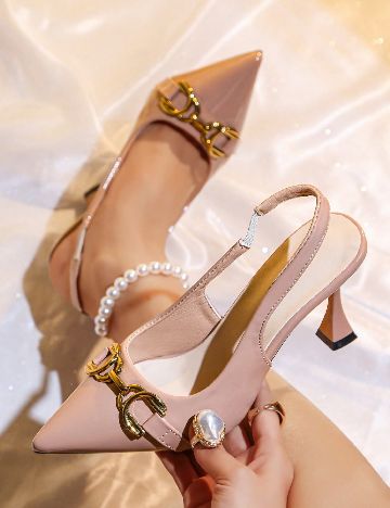 Pantofi SHEIN, roz pudra inchis