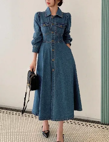Rochie medie Dazy, albastru