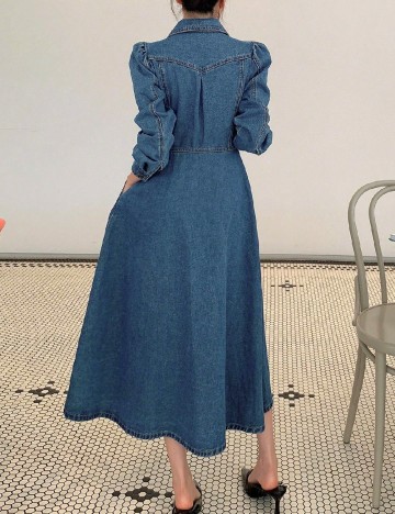 Rochie medie Dazy, albastru