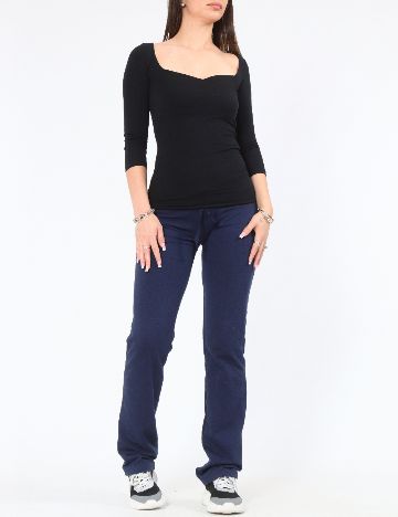 Pantaloni Pull&Bear, bleumarin