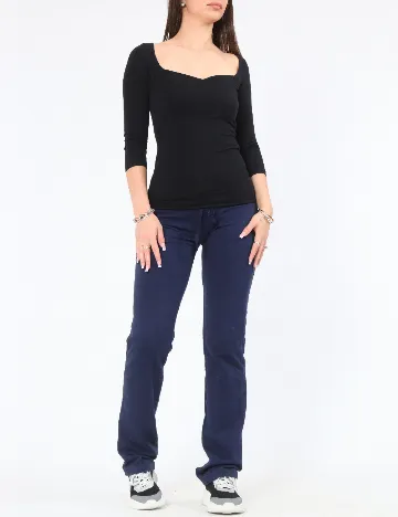 Pantaloni Pull&Bear, bleumarin