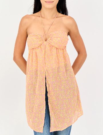 Bluza de plaja Bershka, floral print