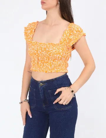 Top Bershka, portocaliu
