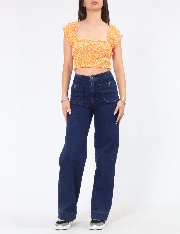Top Bershka, portocaliu