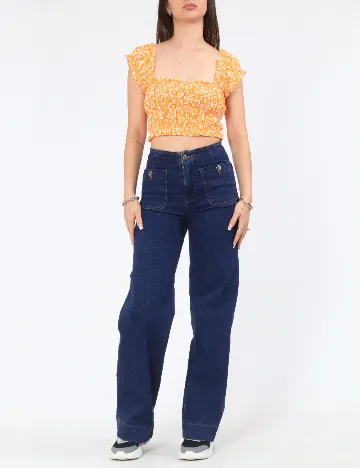 Top Bershka, portocaliu