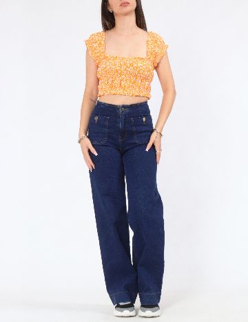 Top Bershka, portocaliu