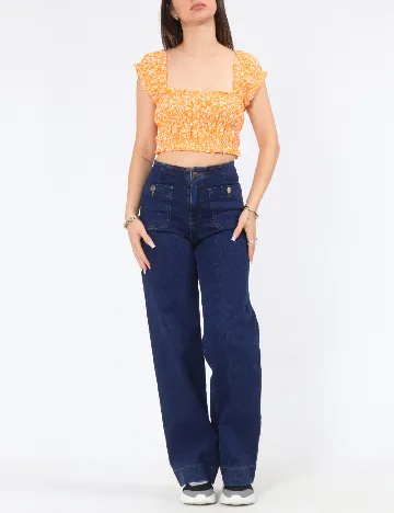 Top Bershka, portocaliu