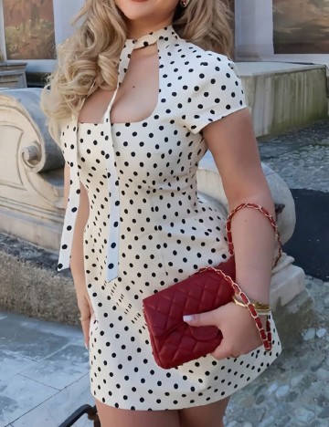 Rochie scurta SHEIN, crem