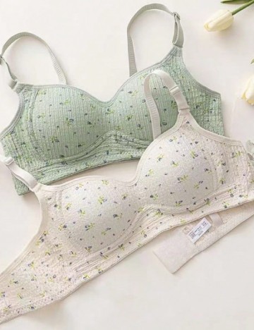 Set sutiene 2 bucati Shein Kids, verde/galben