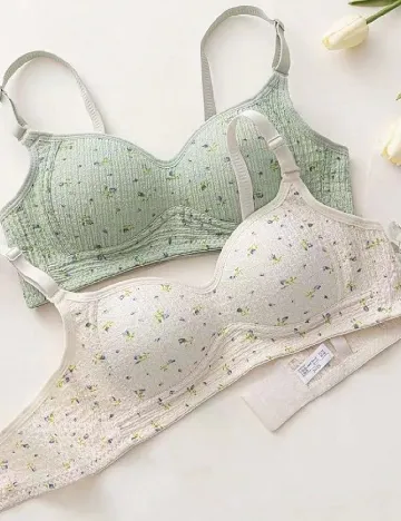 Set sutiene 2 bucati Shein Kids, verde/galben