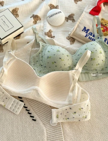 Set sutiene 2 bucati Shein Kids, verde/galben