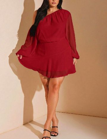 Rochie scurta SHEIN CURVE, rosu