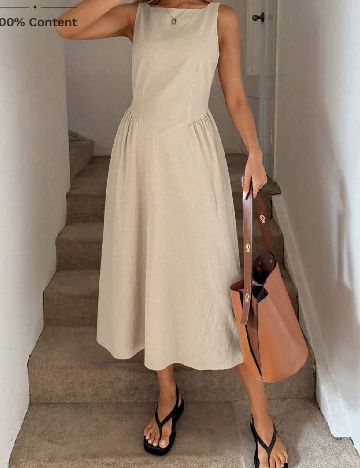 Rochie medie SHEIN, crem