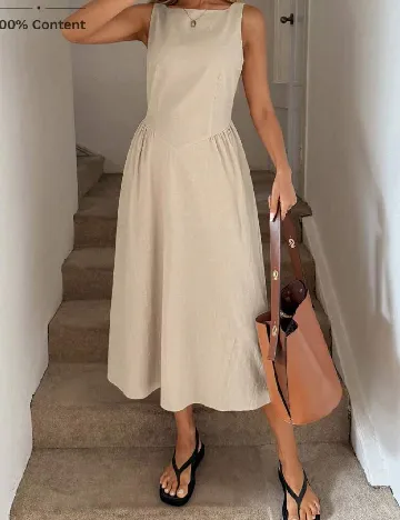 Rochie medie SHEIN, crem