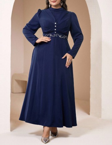 Rochie lunga SHEIN CURVE, bleumarin