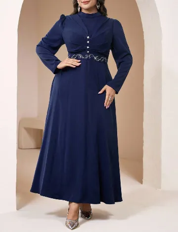 Rochie lunga SHEIN CURVE, bleumarin