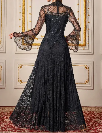 Rochie lunga Toleen, negru